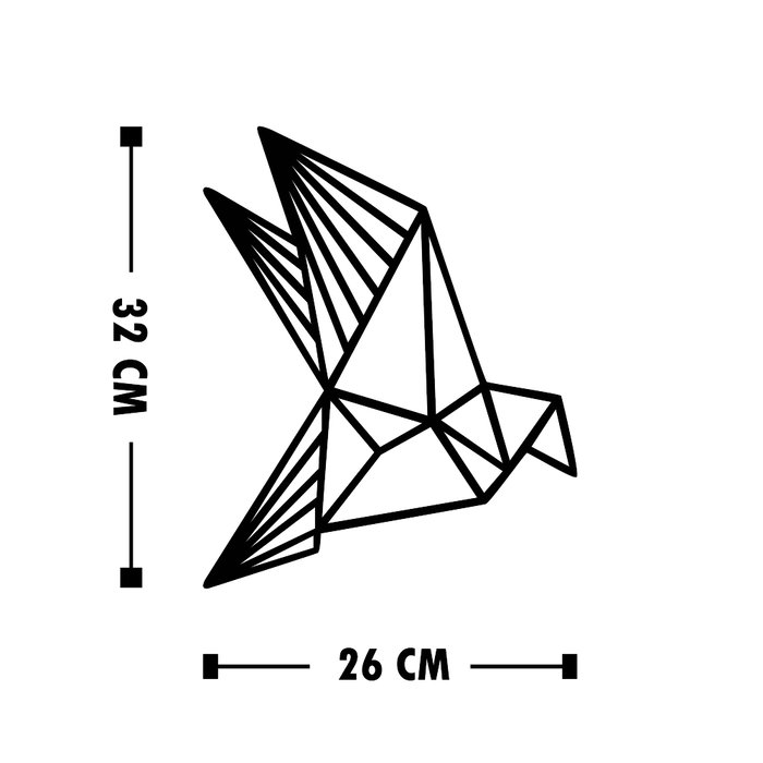 Wallity Oragami Accesorio de Pared de Madera Decorativa Negro Pack de 3 Wallity Oragami Accesorio de Pared de Madera Decorativa Negro Pack de 3